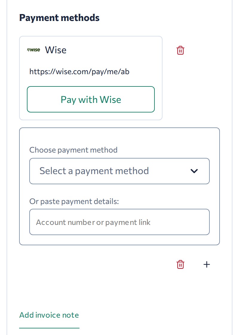 Crest recognises a payment link and an IBAN, then shows the full payment requisites